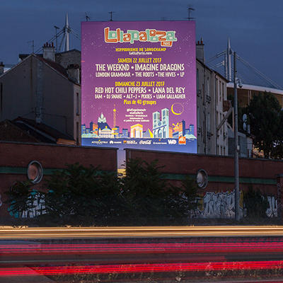 LollaPalooza : un affichage grand format sur l'A1 STADE